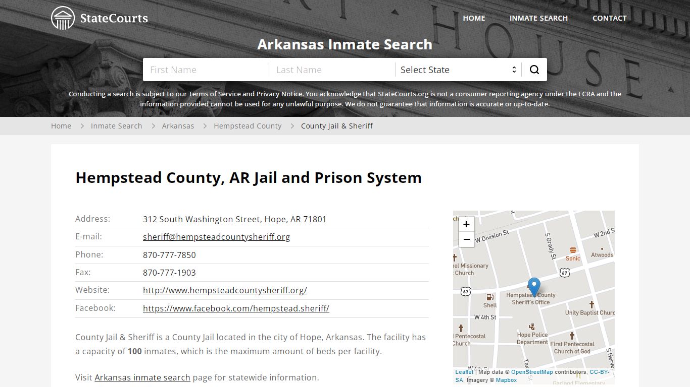 County Jail & Sheriff Inmate Records Search, Arkansas ...